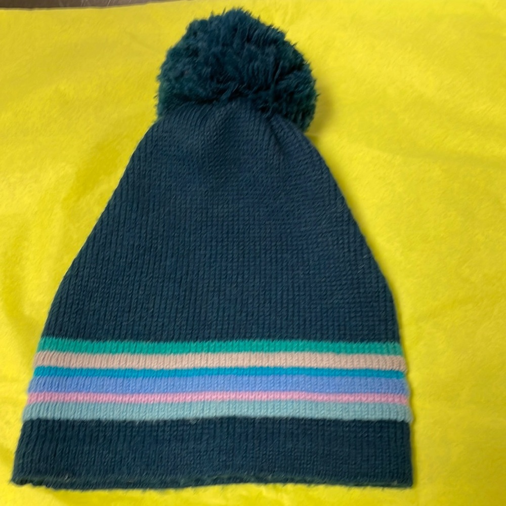 Vintage Wigwam 100% Wintuk Orlon Acrylic Pompom Beanie USA o-s